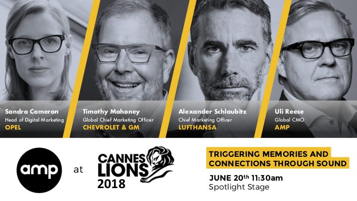 Cannes Lions 2018 speaker artwork for Triggering Memories and Connections Through Sound.